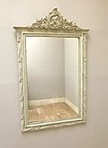 antique french crested mirror
